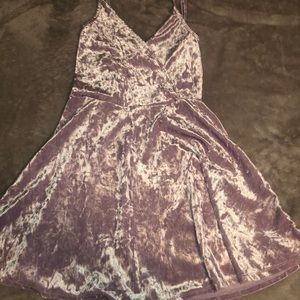 Lavender velvet dress
